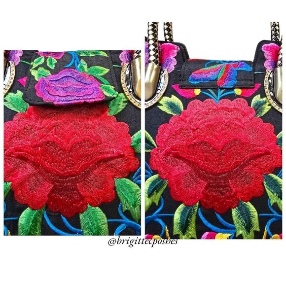 MEXICAN Embroidered Shoulder/Tote Bag - Picture 4 of 13